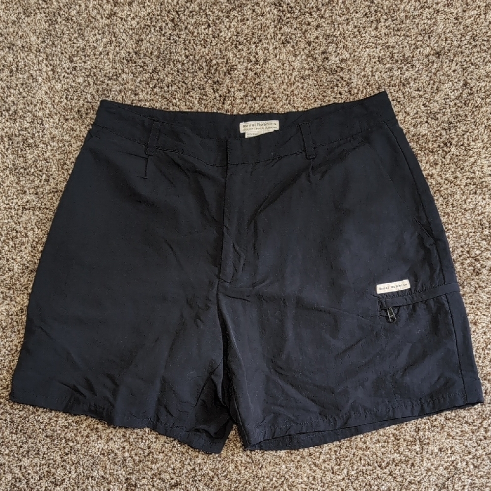 Royal Robbins Black Cargo Shorts Casual Style Size 8 SALE